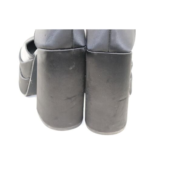 Steve Madden Charlize Black Platform Satin Heel SIze 10 - Picture 10 of 11